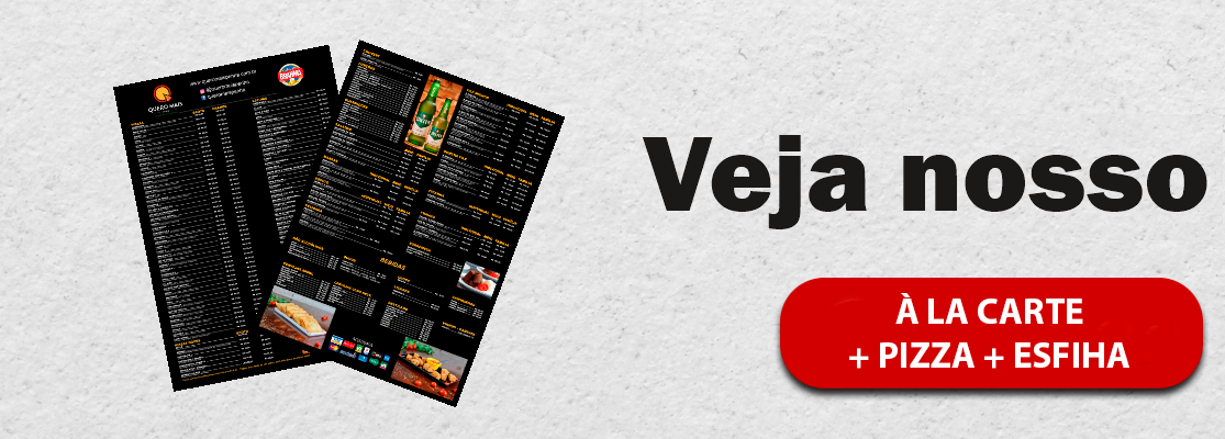 CARDÁPIO A LA CARTE + PIZZA + ESFIHA